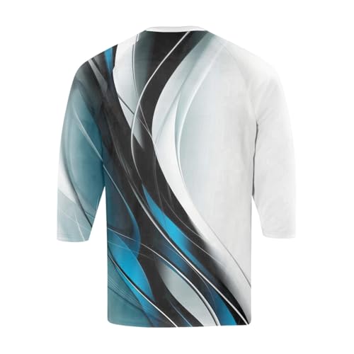 Men Undershirts V Neck Raglan Summer Shirts 3/4 Sleeve Henley Button Down Jersey Baseball T-Shirts Camo Tee Tops4