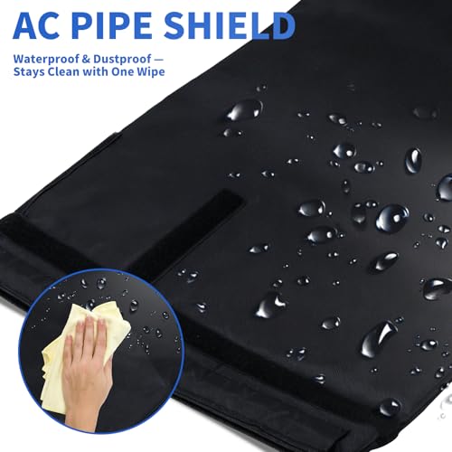 Image of Portable AC Hose Insulation Sleeve, Air Conditioner Hose Cover Wrap for 5 inch & 5.9 inch Diameter Exhaust Hose, AC Duct Vent Cover Sleeve with Upgrade Heat Insulation Material,One Step Install, Black