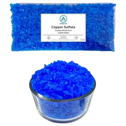 Copper Sulfate Crystals 99.5% Pure, 1 lb Bag Cover