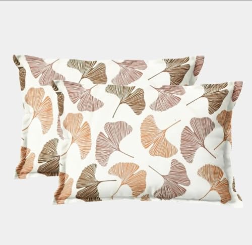 Image of Wakewell Pillow Cover Set of 2 | Standard Size | Soft & Breathable | Machine Washable | Bedroom & Living Room (Blush Pink Floral)
