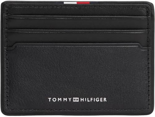 Tommy Hilfiger TH Corp CC Holder AM0AM13738 - Tarjetero para Hombre, Color Negro (Negro), Talla única, Negro (Negro), One Size