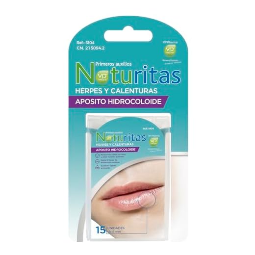 VP PHARMA VP NATURA Parches Herpes Labial – Apósito Hidrocoloide para Calenturas, Transpirable, Sin Medicamentos, Curación Rápida Avanzada, Alivia Picor, Hasta 12 Horas Protección (15 parches)