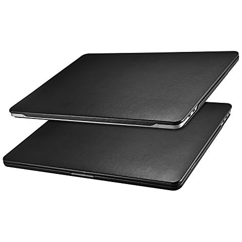 ICARER Lederhülle für MacBook Air 13 2020 2019 2018 Ultra Slim Ledertasche Vintage Leder Hülle Case Cover für Apple MacBook Air 13 Modell: A2337 M1/A2179/A1932 (Schwarz) Cover