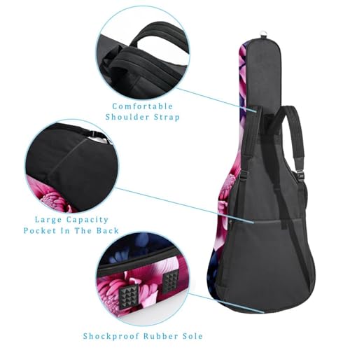 JRHEJTFZ Housse pour guitare acoustique de 1,9 cm d’épaisseur – Imperméable – Durable et élégant – Motif floral pétale, Multicolore., 42.9×16.9×4.7 in, Motif imprimé tendance - Les Beatles, Paul McCartney, John Lennon, RIngo Starr, George Harrison JRHEJTFZ Housse pour guitare acoustique de 1,9 cm d'épaisseur - Imperméable - Durable et élégant - Motif floral pétale, Multicolore., 42.9x16.9x4.7 in, Motif imprimé tendance – Image 4