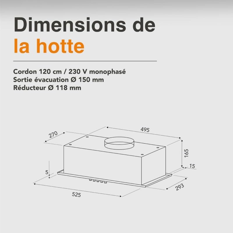 HOTTE INCASTRABILE — GRUPPO FILTRANTE INOX 52 CM | ISOS 52 XS BELDEKO