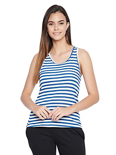 Image of Clovia Women's Cotton Graphic Print Camisole - Blue