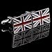 WAAHG 1 Paire de Boutons de Manchette de Chemise de bijoutiers pour Bouton de Manchette Cadeau pour Homme Bouton de Manchette Drapeau Britannique-plaqué Argent Antique