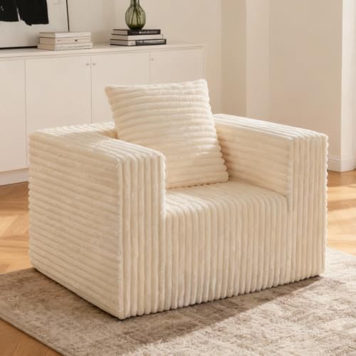Single Cloud Sofa, Giant Bean Bag Chair with High Backrest