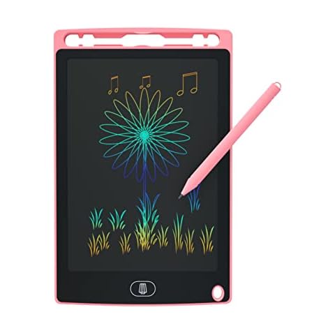 LCD Writing Tablet for Kids, 8.5 Inch Drawing Doodle Board Pad Tablet Scribbler Pad, Portable Learning Educational Toys with Lock, Colourful Drawing Pad for Kids 3-6 Years Old Girl Boy Cover