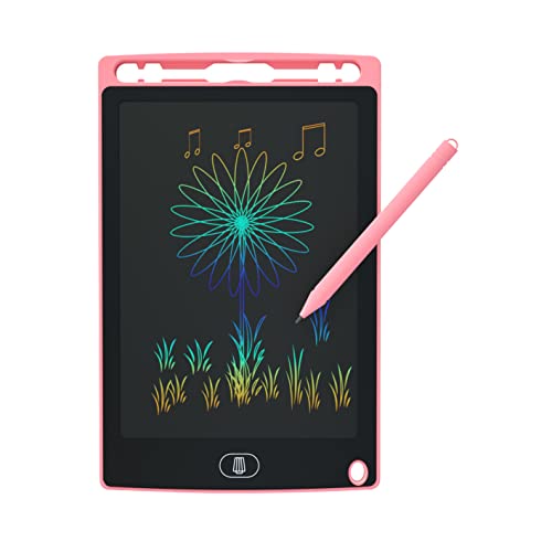 LCD Writing Tablet for Kids, 8.5 Inch Drawing Doodle Board Pad Tablet Scribbler Pad, Portable Learning Educational Toys with Lock, Colourful Drawing Pad for Kids 3-6 Years Old Girl Boy