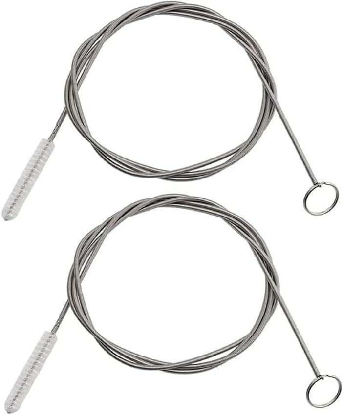 Extra Long Pipe Tube Cleaner Fridge Drain Pipe Dredging Tool Flexible Drain Brush Skinny Tube Spiral Cleaning Brush Drinking Straw Cleaner Brush Nylon Spring Aquarium Filter Brush 155CM (1)