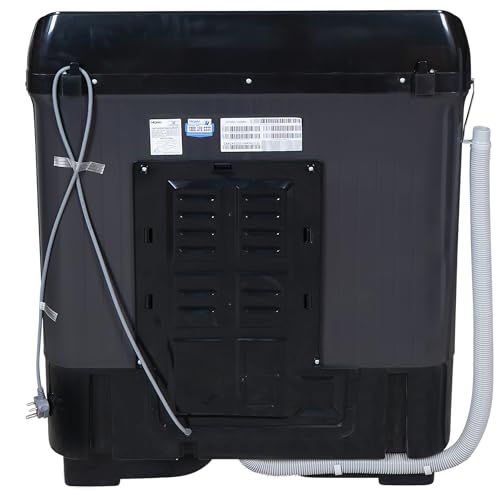 Image of Haier 9 Kg 5 Star Semi Automatic Top Loading Washing Machine (HTW90-196BBK Magic Filter, Rat Mesh, Toughened Glass Top Black)
