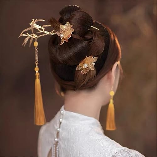 Accesorios para el cabello de novia con sujeción firme y borla larga 4