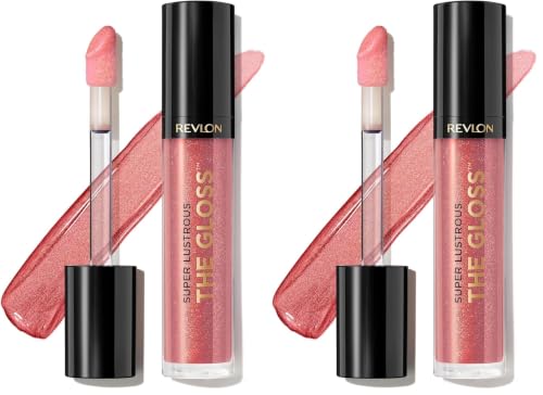 Image of Revlon Super Lustrous The Gloss, Non-Sticky, High Shine Glossy Finish, Lightweight Moisture Enriched With Agave, Moringa Oil Capuacu Butter - Blissed Out(246), 3.8ml (Pack of 2)