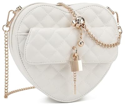 lola mae Borsa a tracolla a forma di cuore per donne, con cerniera, Small