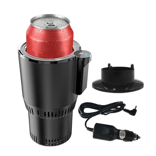 Image of Smart Car Heater & Colder Cups|Car Cup Holder|Quick Thermal Heating Cups|Car Refrigerator Quick Cooling Cups|Suitable for Most Cars,Chirstmas Gift for Men /Women,Black