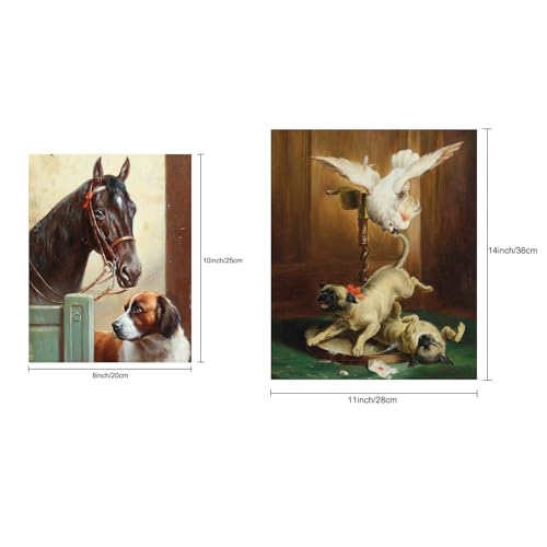 Impression murale vintage de chien 28x35cm pour sublimer un mur vide