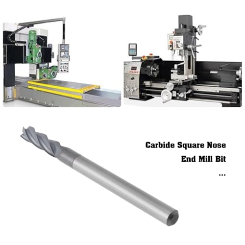 Image of 1pc 1 /8 Inch Carbide Square Nose End Mill Bit 4 Flute Micro Grain Carbide Mill Bits for Hardened Steel Alloy Steel Aluminum Copper 1 /8 x 3 /8 x 1 /8 x 1-1 /2 Inch