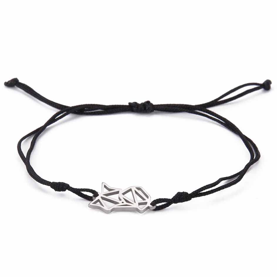 Orecchini A Perno A Forma Di Volpe E Gatto - Acciaio Inox, Design Geometrico, Unisex, Regalo Ideale