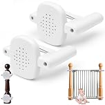 2pcs Baby Gate Banister Adapter, No Drilling Stair Post Fitting Kit Stairway Baby Gate Mounting Hardware Safety Stair Gates Extension Accessories for Child and Pet Door (Not Include The Gate)