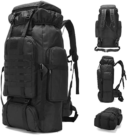 BNMJVJL 70L Hiking Backpack Military Tactical Camping Adjustable waterproof Climbing Sport Bags