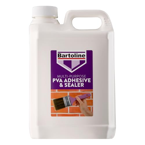 Bartoline Colle et Scellant Pva Bartoline 2,5 L - Apprêt, Colle et Scellant Polyvalent pour Béton, Bois, Carreaux, Tissu et Plus encore, Anti-Poussière,...