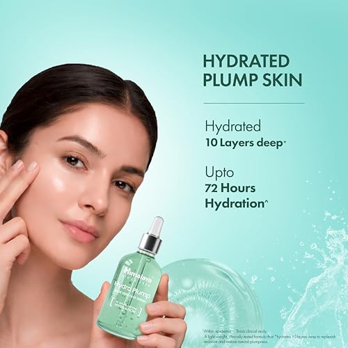 Image of Himalaya Hydra Plump Aloe Vera Face Serum 15 ml | with 2% Hyaluronic Acid & Aloe Vera | Hydrates 10 Layers Deep | 72 Hour Hydration | Clinically Tested Hydrating Serum for Dewy Bouncy skin