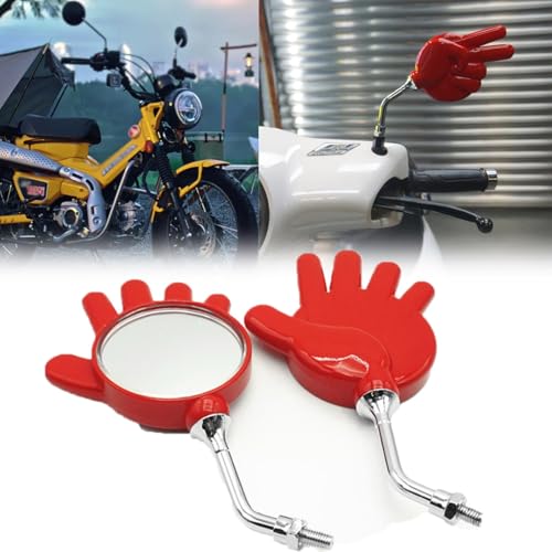 FOR NS150LA CC110 クロスカブ110 CT125 NS 150 LA CC 110 Cross Cub 110 CT 125 2025 オートバイ用フィンガーバックミラー リバースミラー サイドミラー (レッド,B)