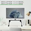 WorkEZ Monitor Stand, Single Mount Height Adjustable Monitor Riser for Desk, Ergonomic Desktop Computer Stand