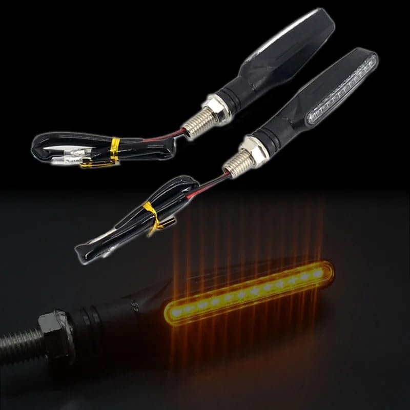 Indicateurs moto flexibles et pliables ambre - Pack de 2 feux stop
