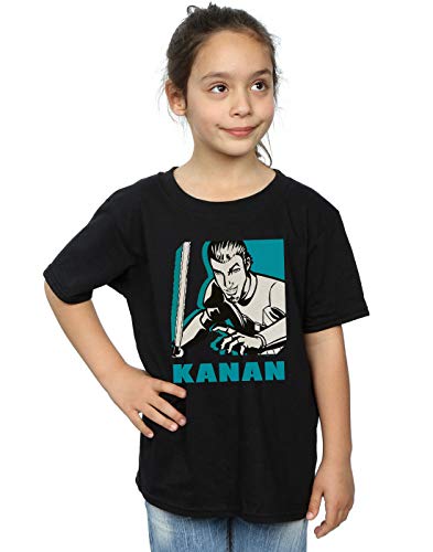 Star Wars Girls Rebels Kanan T-Shirt Black 7-8 Years