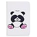 Produktbild LuckyW PU Leder Hülle für Apple iPad Mini 4 Ledertasche Brieftasche Flip Wallet Case Kuntsleder im Bookstyle Handyhülle - Rosa Panda
