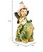 Darice 161518 Garden Figurines Mini Fairy on Frog,Green Peach,2 5/8 x 1 1/2 inches
