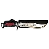 Knife - Fixed Blade Black Red Hunting Knife - Bitch Maker 282