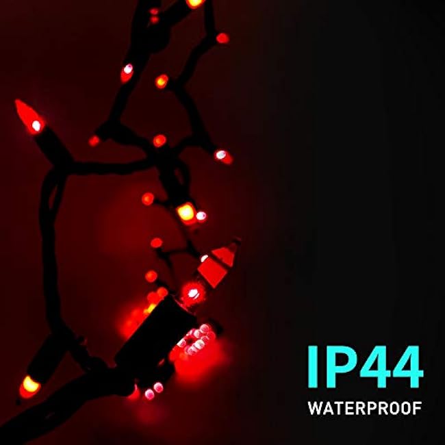 Halloween Orange Purple Lights String Outdoor 100 Mini Waterproof Incandescent Indoor Decoration Plug in 23 Feet Used for Patio Party Festive Courtyard Home (1, Purple)