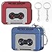 NHQZ 2 pezzo Mini Retro Recorder Tape Keychain Creative Tape Recorder Keychain Mini Cassette Player Keychain Con 3 canzoni Portable Keychain Ciondolo Per Zaini E Borse immagine