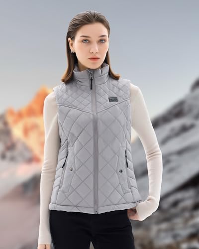 Image of Quilted Heated Vest Women with Battery Pack 16000mAh 7.4V, Warming Heated Vests for Women, Smart Women's Heating Vest