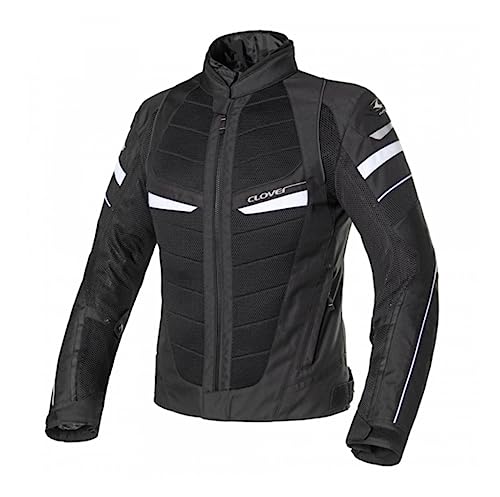 GIUBBINO CLOVER RAINJET-2 WP TRAFORATO MESH NERO BIANCO TAGLIA S