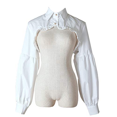 Elegtiskas Detachable Dickey Blouse False Collar Half Shirt Blouse Collar Crop Top