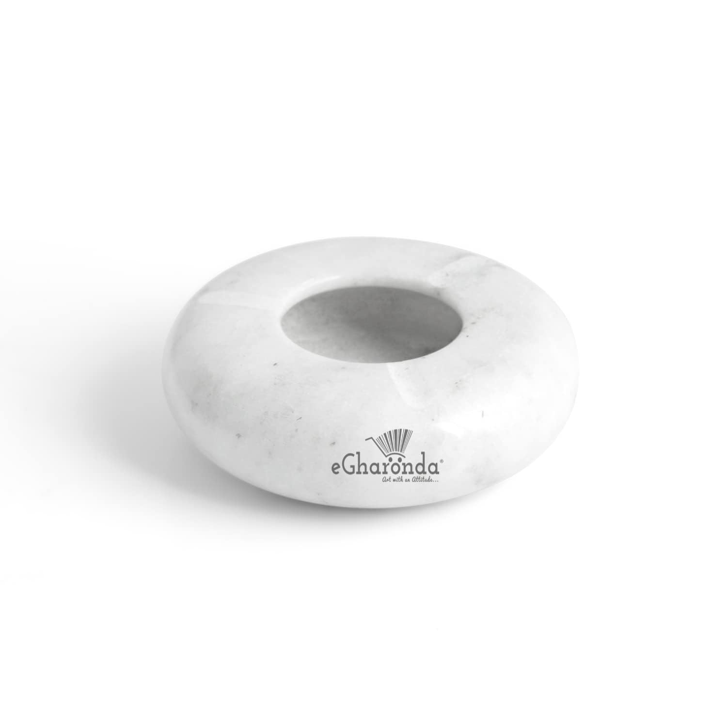 eGharonda Handmade White Marble 4 Inch Round Tabletop Ashtray for Home/Office/Hotel/Restaurant/Gifts-image-32