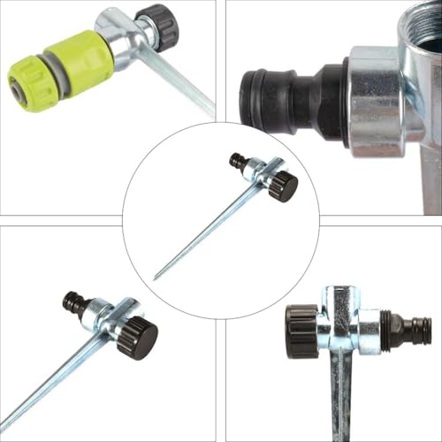 VICASKY Gartensprenger Rasenbewässerung Rasensprenger Schmale Flächen Hängende Bewässerung Sprinklerkopf 3 stücke Rasensprinkler Erdspieß Sprinkler Spike Gartensprinkler Stabiler Einsatz Effektive