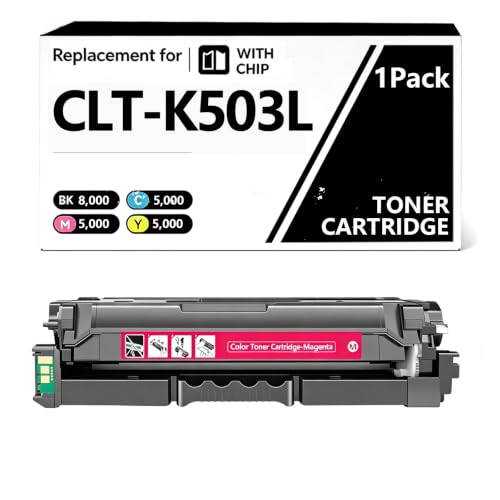 Image of CLT-K503L Toner Cartridge, High Yield Replacement for Samsung LaserJet L-C3010ND SL-C3060FR SL-C306OND Printer High-speed Printing, Rich Colors, Black, Cyan, Magenta, Yellow,Red