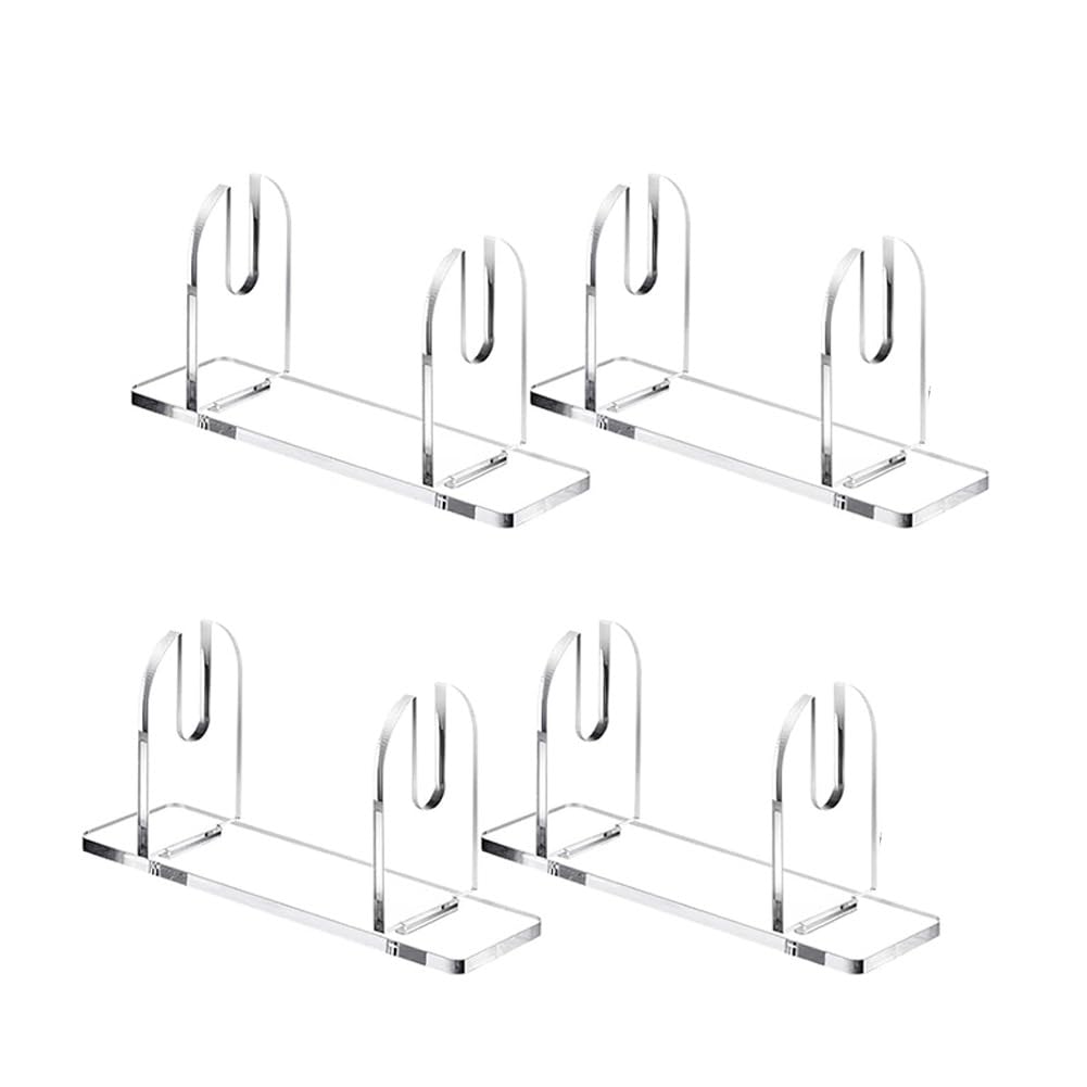 CTRLZS Foldable Hand Fan Stand Japanese Chinese 4 Pcs Acrylic Fan Display Stand Folding Clear Fan Holder Easel Handheld Fan
