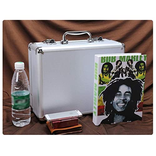 HYCy Aluminium Werkzeugkoffer, Werkzeugkoffer Haushaltstragekoffer Aktenkoffer Toolbox mit Schaumstoff, Silber (Silber) – Bild 4