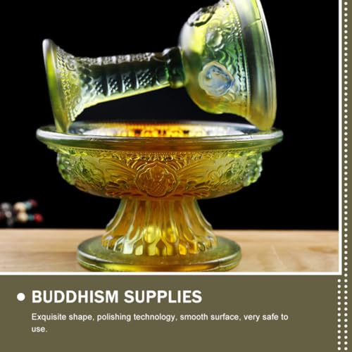 Coupe d'offrande en verre bouddhiste Zerodeko compacte pour autel