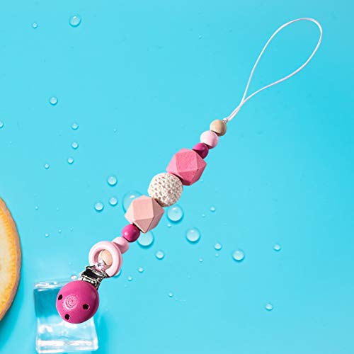 Healifty Clipes de chupeta para bebês com miçangas para dentição, espaçadores multiestilos e suporte