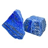 Amazing Gemstone 2 Pieces Lapis Lazuli Stone Crystals and Healing Stones, Raw Natural Rocks for...