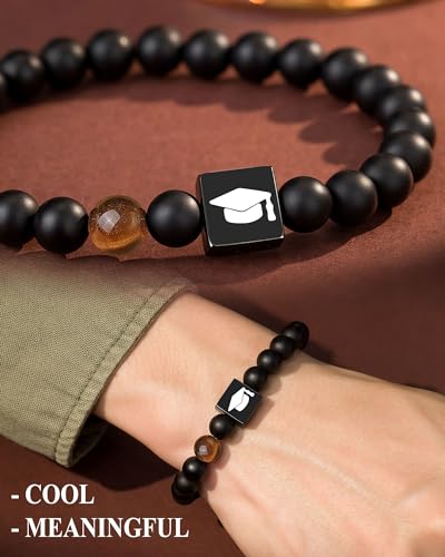 Image of UPROMI Graduation Gifts for Him Class Of 2024 Graduation Gifts for Men Teen Boys High School 5th 8th Grade Graduation Bracelet