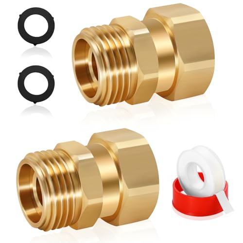 Boltigen Garden Hose Swivel Connector 3/4GHT Garden Hose Swivel Fitting 360 Degree Male to Female Hose Adapter for Outdoor