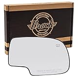 Passengers Power Side View Mirror Glass and Base Heated Replacement for Chevrolet Cadillac GMC Pickup Truck SUV 88986363